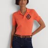 Oranžová dámská polokošile Ralph Lauren Jersey Jersey