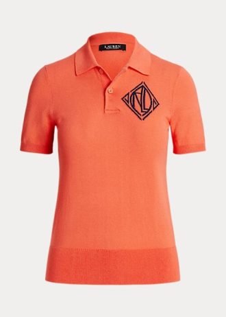 Oranžová dámská polokošile Ralph Lauren Jersey Jersey
