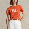 Oranžová dámská trička Ralph Lauren Rl Logo Jersey Oranžová dámská trička Ralph Lauren Rl Logo Jersey