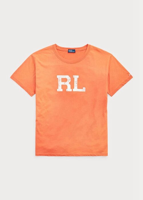 Oranžová dámská trička Ralph Lauren Rl Logo Jersey Oranžová dámská trička Ralph Lauren Rl Logo Jersey
