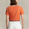 Oranžová dámská trička Ralph Lauren Rl Logo Jersey Oranžová dámská trička Ralph Lauren Rl Logo Jersey