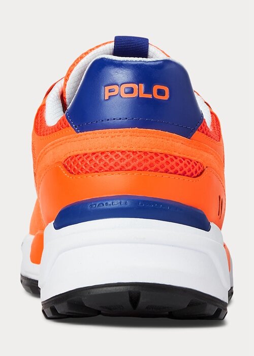Oranžové / královské pánské Ralph Lauren Jogger Suede & Síťované tenisky Oranžové / královské pánské Ralph Lauren Jogger Suede & Síťované tenisky