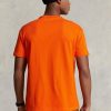 Oranžová pánská dresová trička Ralph Lauren Classic Fit těžké váhy