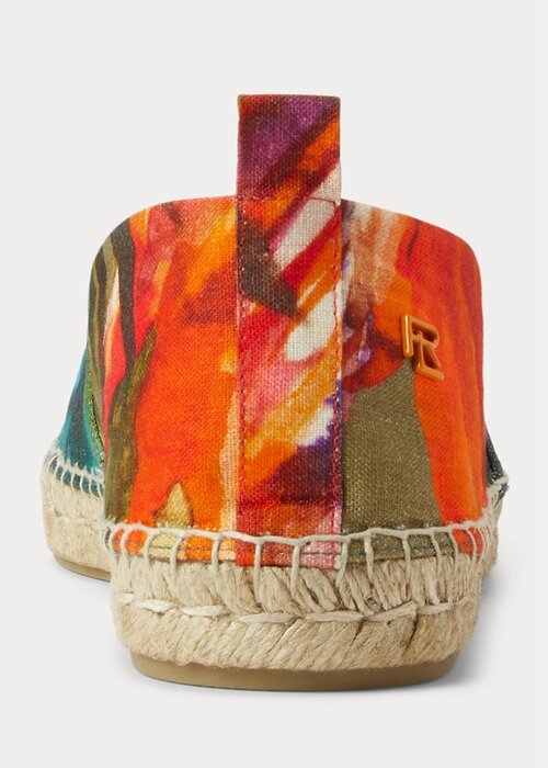 Oranžová pánská espadrilka s květinovým povlečením Ralph Lauren Bowsworth Oranžová pánská espadrilka s květinovým povlečením Ralph Lauren Bowsworth