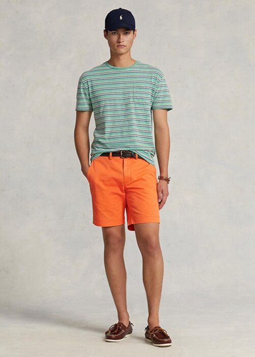 Oranžové pánské šortky Ralph Lauren Stretch Straight Fit Chino Oranžové pánské šortky Ralph Lauren Stretch Straight Fit Chino