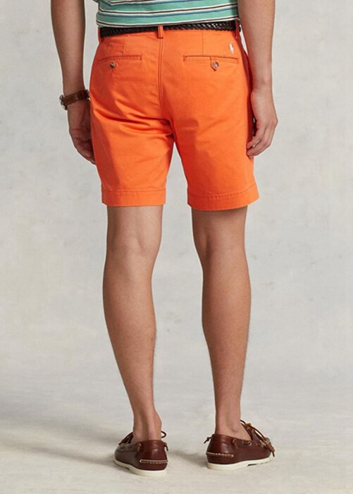 Oranžové pánské šortky Ralph Lauren Stretch Straight Fit Chino Oranžové pánské šortky Ralph Lauren Stretch Straight Fit Chino