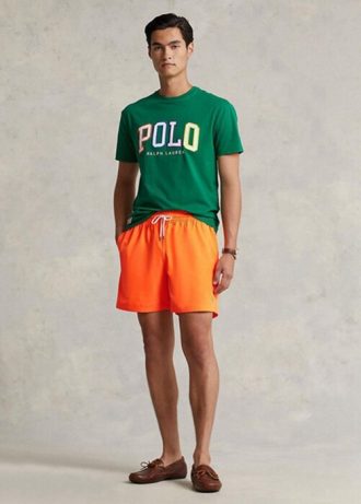 Oranžové pánské šortky Ralph Lauren Traveler Swimming Trunk