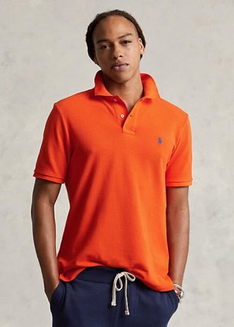 Oranžové pánské polokošile Ralph Lauren Ikonické síťované
