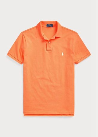Oranžové pánské polokošile Slim Fit Mesh Ralph Lauren Custom Oranžové pánské polokošile Slim Fit Mesh Ralph Lauren Custom