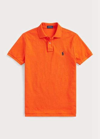 Oranžové pánské polokošile Slim Fit Mesh Ralph Lauren Custom Oranžové pánské polokošile Slim Fit Mesh Ralph Lauren Custom