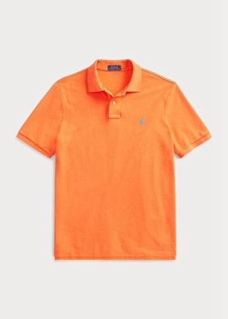Oranžové pánské polokošile Slim Fit Mesh Ralph Lauren Custom Oranžové pánské polokošile Slim Fit Mesh Ralph Lauren Custom