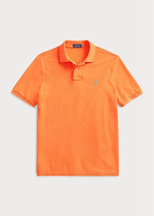 Oranžové pánské polokošile Slim Fit Mesh Ralph Lauren Custom Oranžové pánské polokošile Slim Fit Mesh Ralph Lauren Custom