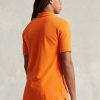 Oranžové pánské polokošile Slim Fit Mesh Ralph Lauren Custom Oranžové pánské polokošile Slim Fit Mesh Ralph Lauren Custom