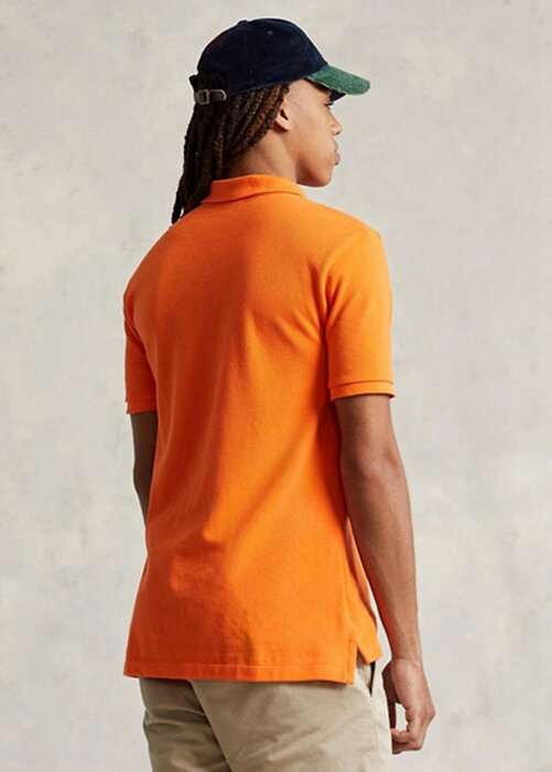 Oranžové pánské polokošile Slim Fit Mesh Ralph Lauren Custom Oranžové pánské polokošile Slim Fit Mesh Ralph Lauren Custom