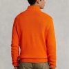 Oranžové pánské svetry Ralph Lauren Bavlněné se zapínáním na čtvrt zip Oranžové pánské svetry Ralph Lauren Bavlněné se zapínáním na čtvrt zip