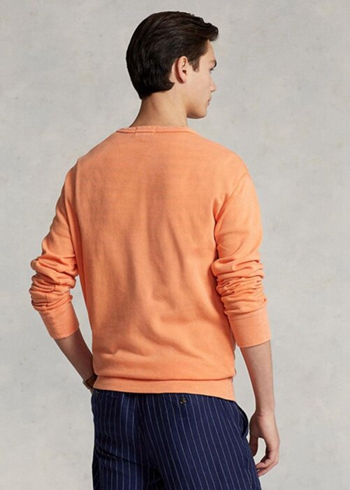 Oranžová pánská Terry mikina Ralph Lauren Spa Oranžová pánská Terry mikina Ralph Lauren Spa