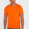 Oranžová pánská trička Ralph Lauren Essential Crew Neck Oranžová pánská trička Ralph Lauren Essential Crew Neck