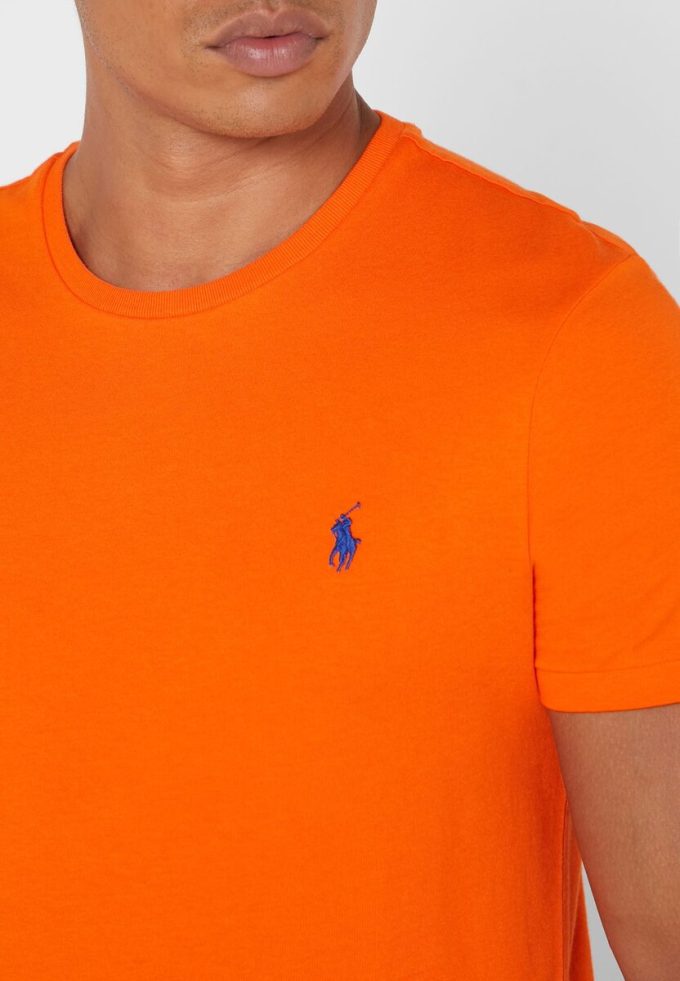 Oranžová pánská trička Ralph Lauren Essential Crew Neck Oranžová pánská trička Ralph Lauren Essential Crew Neck