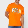 Oranžová pánská trička Ralph Lauren Logo Crew Neck Oranžová pánská trička Ralph Lauren Logo Crew Neck