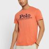 Oranžová pánská trička Ralph Lauren Logo Crew Neck Oranžová pánská trička Ralph Lauren Logo Crew Neck