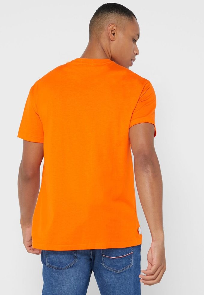 Oranžová pánská trička Ralph Lauren Logo Crew Neck Oranžová pánská trička Ralph Lauren Logo Crew Neck