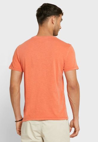 Oranžová pánská trička Ralph Lauren Logo Crew Neck