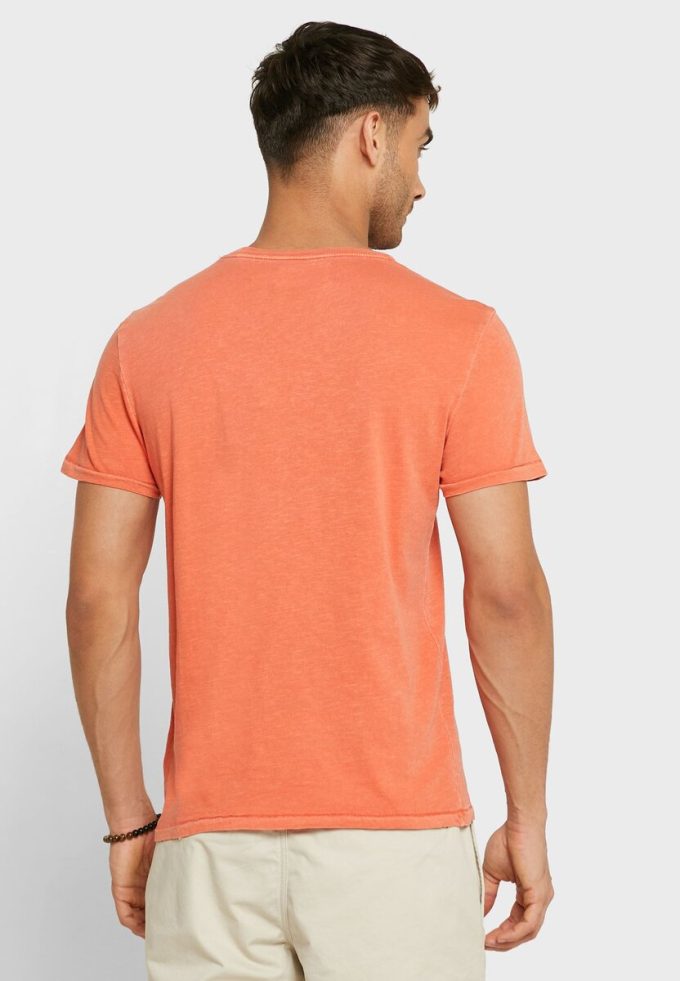 Oranžová pánská trička Ralph Lauren Logo Crew Neck Oranžová pánská trička Ralph Lauren Logo Crew Neck
