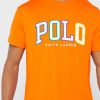 Oranžová pánská trička Ralph Lauren Logo Crew Neck Oranžová pánská trička Ralph Lauren Logo Crew Neck