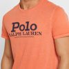 Oranžová pánská trička Ralph Lauren Logo Crew Neck Oranžová pánská trička Ralph Lauren Logo Crew Neck