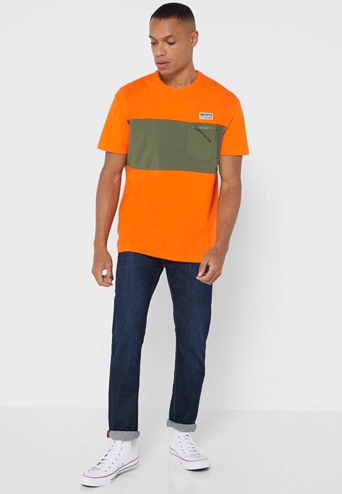 Oranžová pánská trička Ralph Lauren Logo Crew Neck Oranžová pánská trička Ralph Lauren Logo Crew Neck