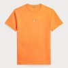Oranžová pánská trička Slim Fit Crewneck Ralph Lauren Custom