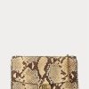 Pergamenové dámské crossbody kabelky Ralph Lauren z umělé hadí kůže Medium Adair