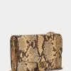 Pergamenové dámské crossbody kabelky Ralph Lauren z umělé hadí kůže Medium Adair