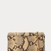 Pergamenové dámské crossbody kabelky Ralph Lauren z umělé hadí kůže Medium Adair