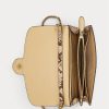 Pergamenové dámské crossbody kabelky Ralph Lauren z umělé hadí kůže Medium Adair