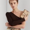 Pergamenové dámské crossbody kabelky Ralph Lauren z umělé hadí kůže Medium Adair