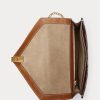 Pergamenové krémové dámské kabelky Ralph Lauren Polo ID háčkované obálky s řetízkem Crossbody