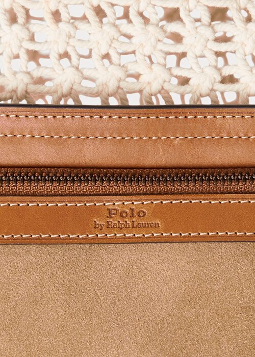 Pergamenové krémové dámské kožené háčkované kabelky Ralph Lauren velké kabelky Bellport Pergamenové krémové dámské kožené háčkované kabelky Ralph Lauren velké kabelky Bellport