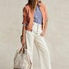 Pergamenové krémové dámské kožené háčkované kabelky Ralph Lauren velké kabelky Bellport Pergamenové krémové dámské kožené háčkované kabelky Ralph Lauren velké kabelky Bellport