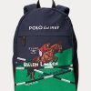 Pánské jezdecké plátěné batohy navy Ralph Lauren s potiskem Pánské jezdecké plátěné batohy navy Ralph Lauren s potiskem