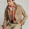 Pánské khaki bundy Ralph Lauren Dobby Utility Overshirt Pánské khaki bundy Ralph Lauren Dobby Utility Overshirt