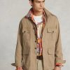 Pánské khaki bundy Ralph Lauren Dobby Utility Overshirt Pánské khaki bundy Ralph Lauren Dobby Utility Overshirt