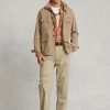 Pánské khaki bundy Ralph Lauren Dobby Utility Overshirt Pánské khaki bundy Ralph Lauren Dobby Utility Overshirt