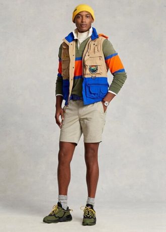 Pánské khaki šortky Ralph Lauren Stretch Straight Fit Chino