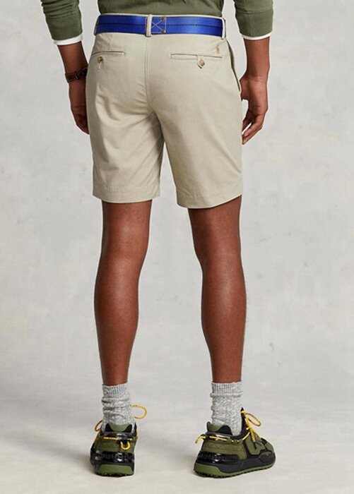 Pánské khaki šortky Ralph Lauren Stretch Straight Fit Chino Pánské khaki šortky Ralph Lauren Stretch Straight Fit Chino