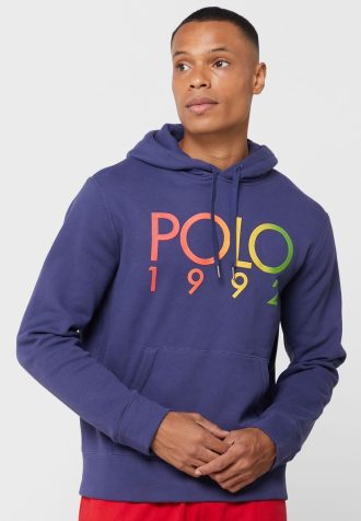 Pánská mikina s kapucí Ralph Lauren Logo navy