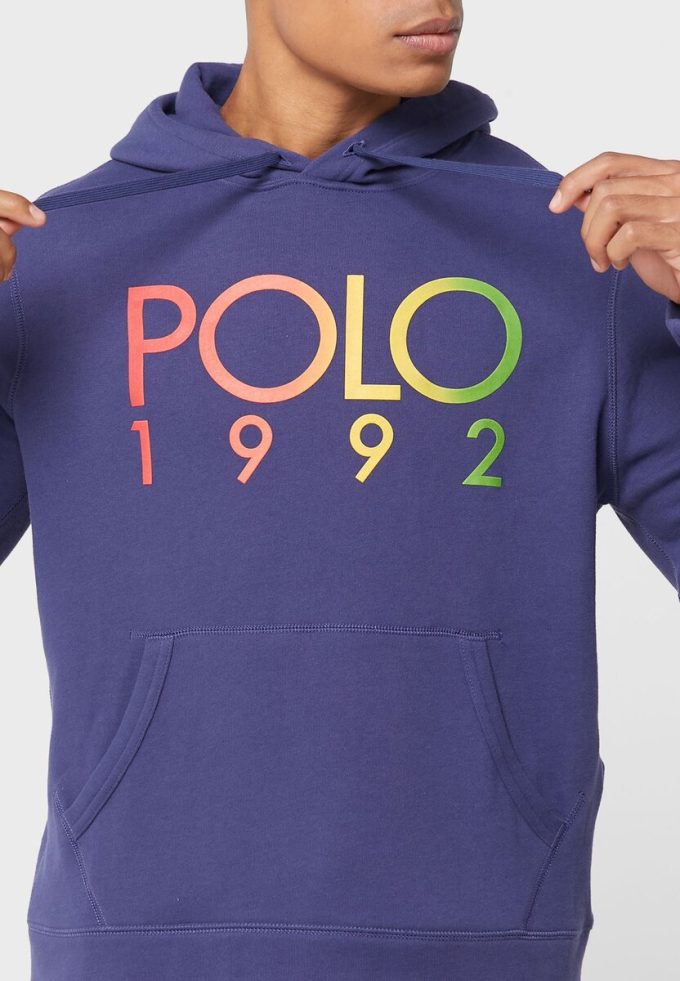 Pánská mikina s kapucí Ralph Lauren Logo navy