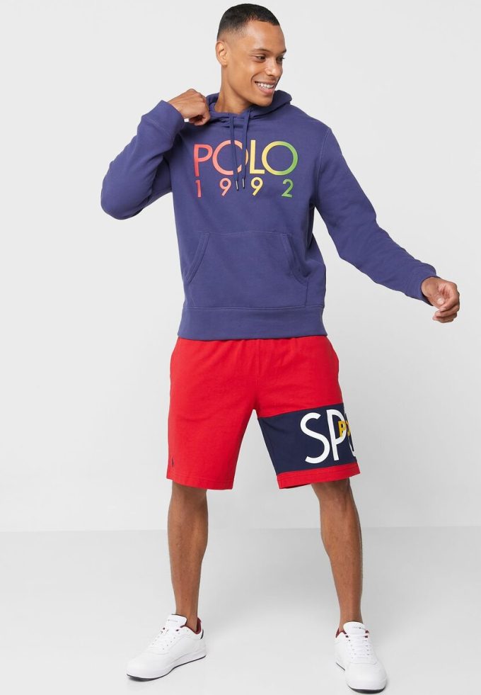 Pánská mikina s kapucí Ralph Lauren Logo navy