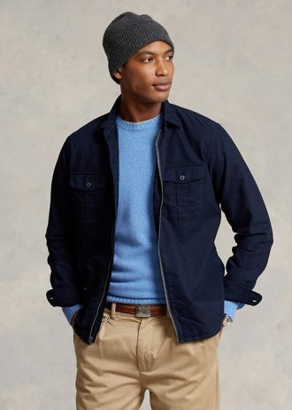 Pánské námořnické bundy Oxford Overshirt Ralph Lauren Garment-Dyed