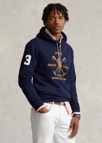 Pánská námořnická mikina Ralph Lauren Big Polo Crest Fleece s kapucí